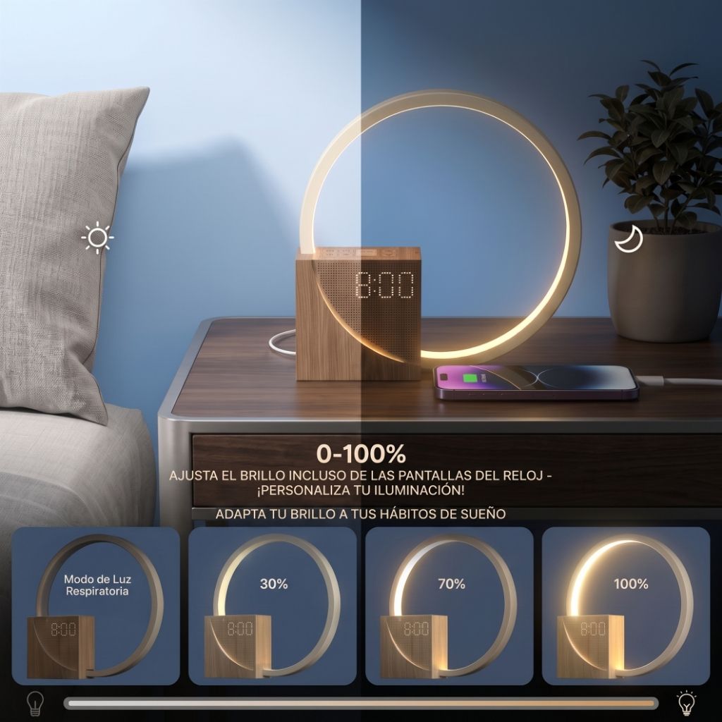 Despertador Amanecer Premium con Luz Gradual