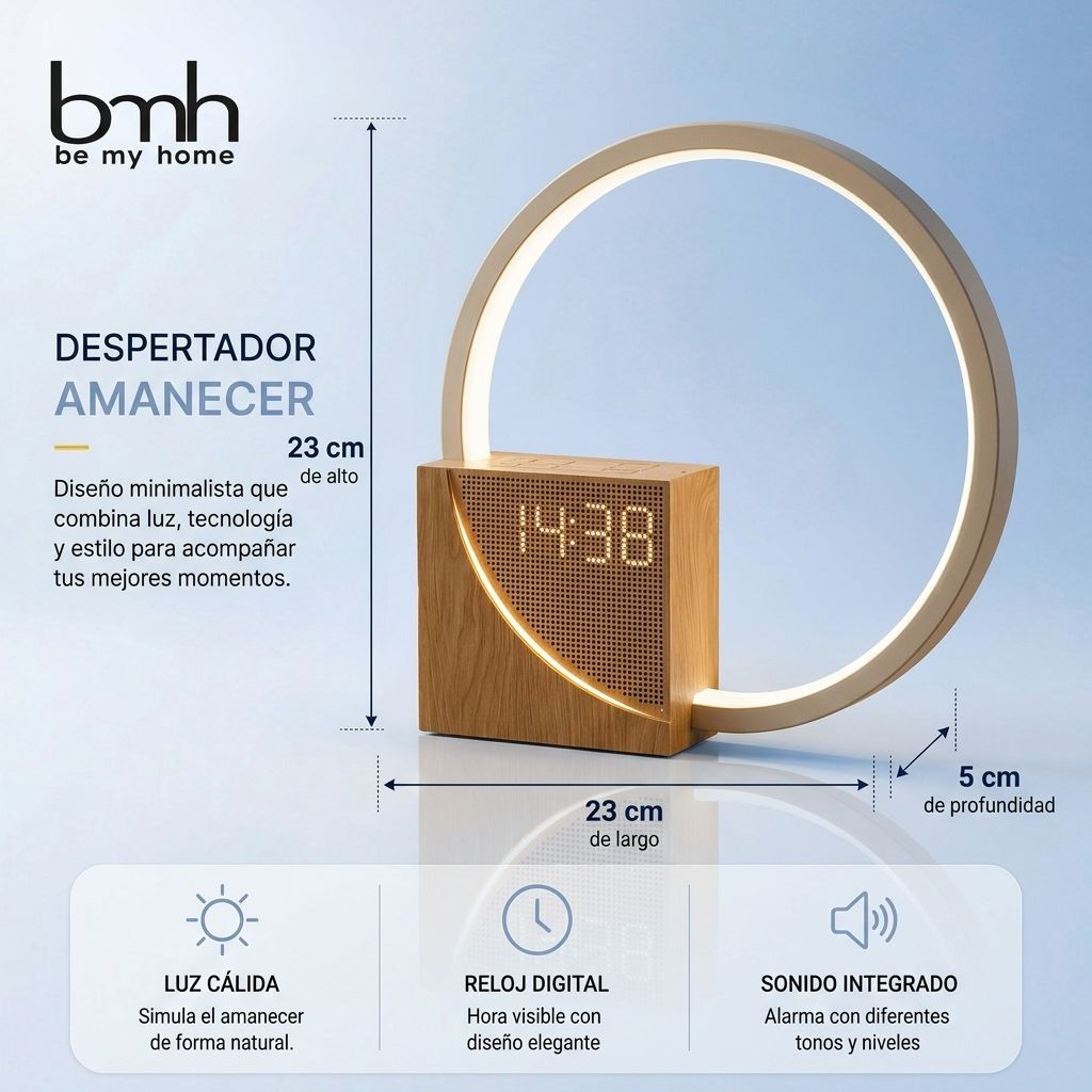 Despertador Amanecer Premium con Luz Gradual