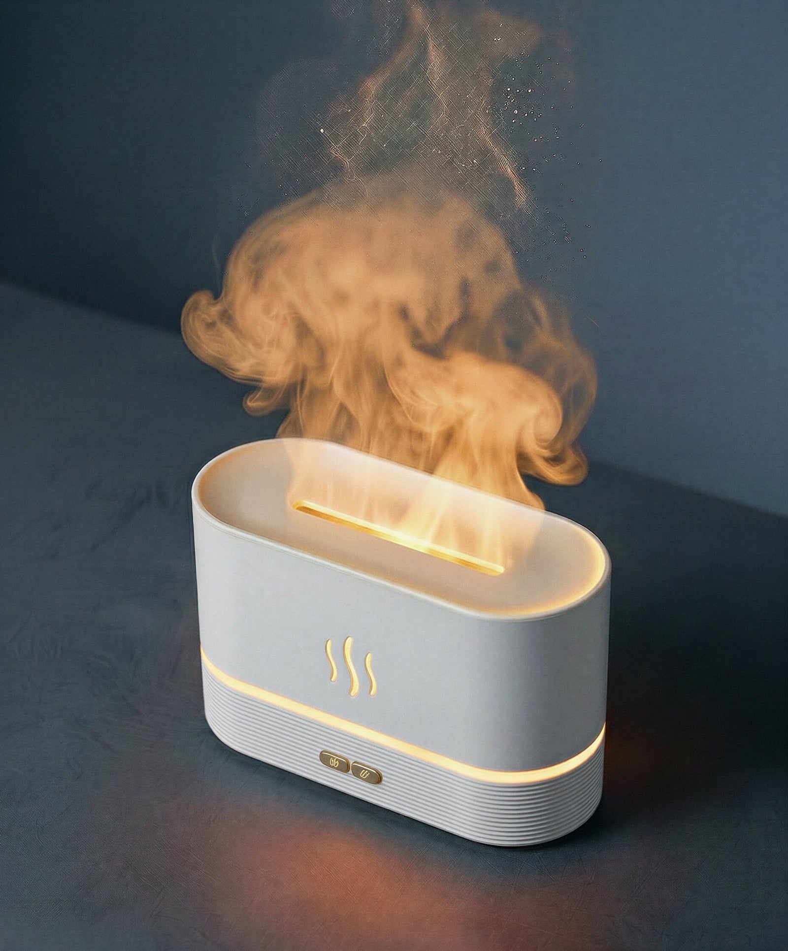 Humidificador con Efecto Llama — Bruma Aromática y Luz LED