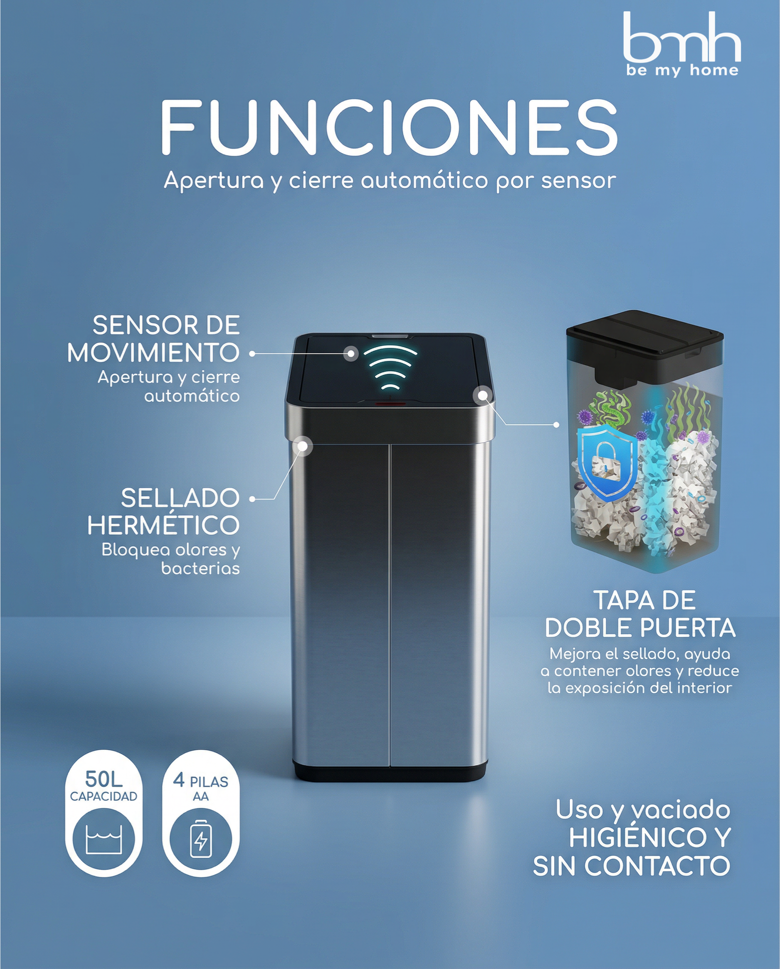 Tacho Smart 50L Pila