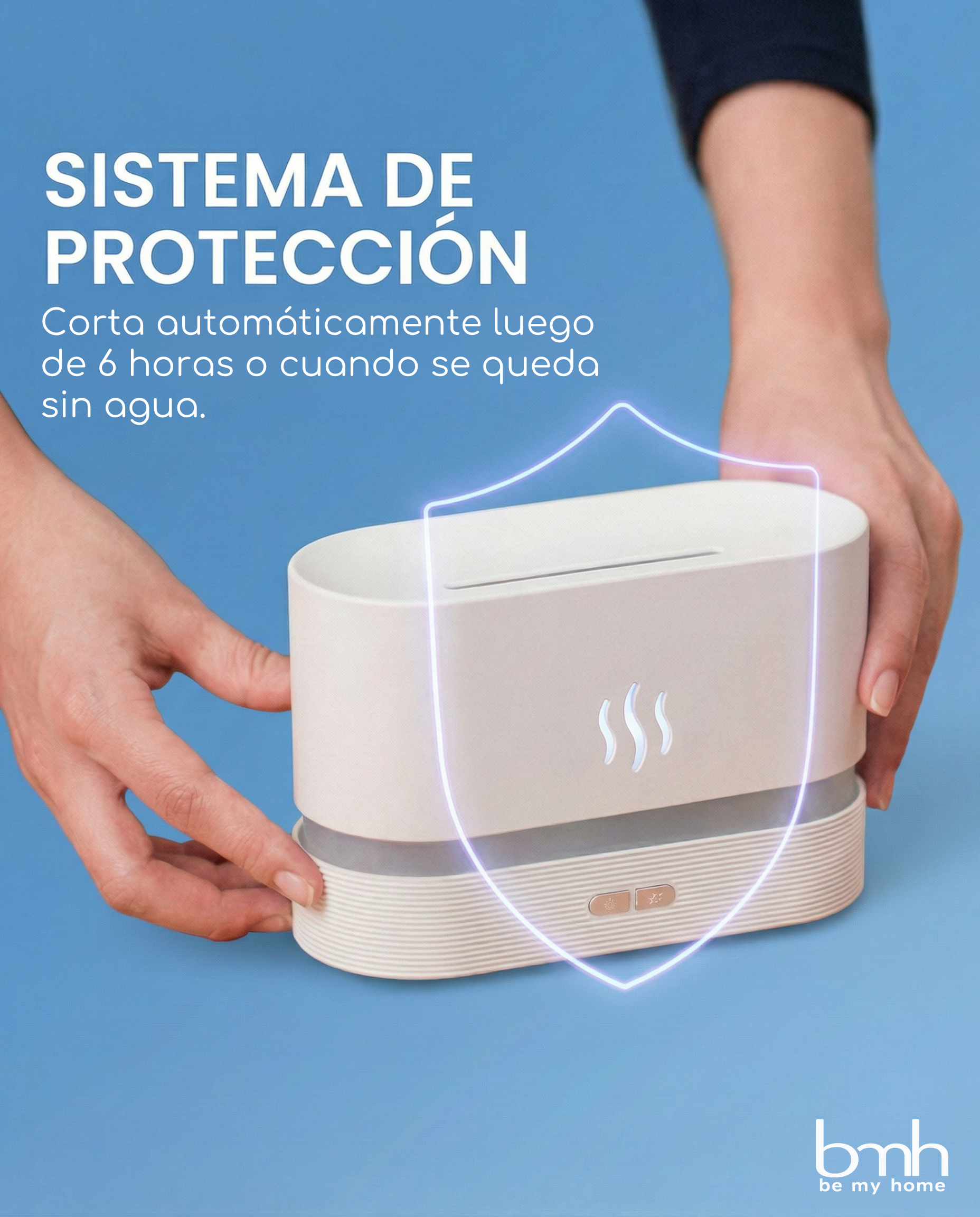 Humidificador con efecto de fuego