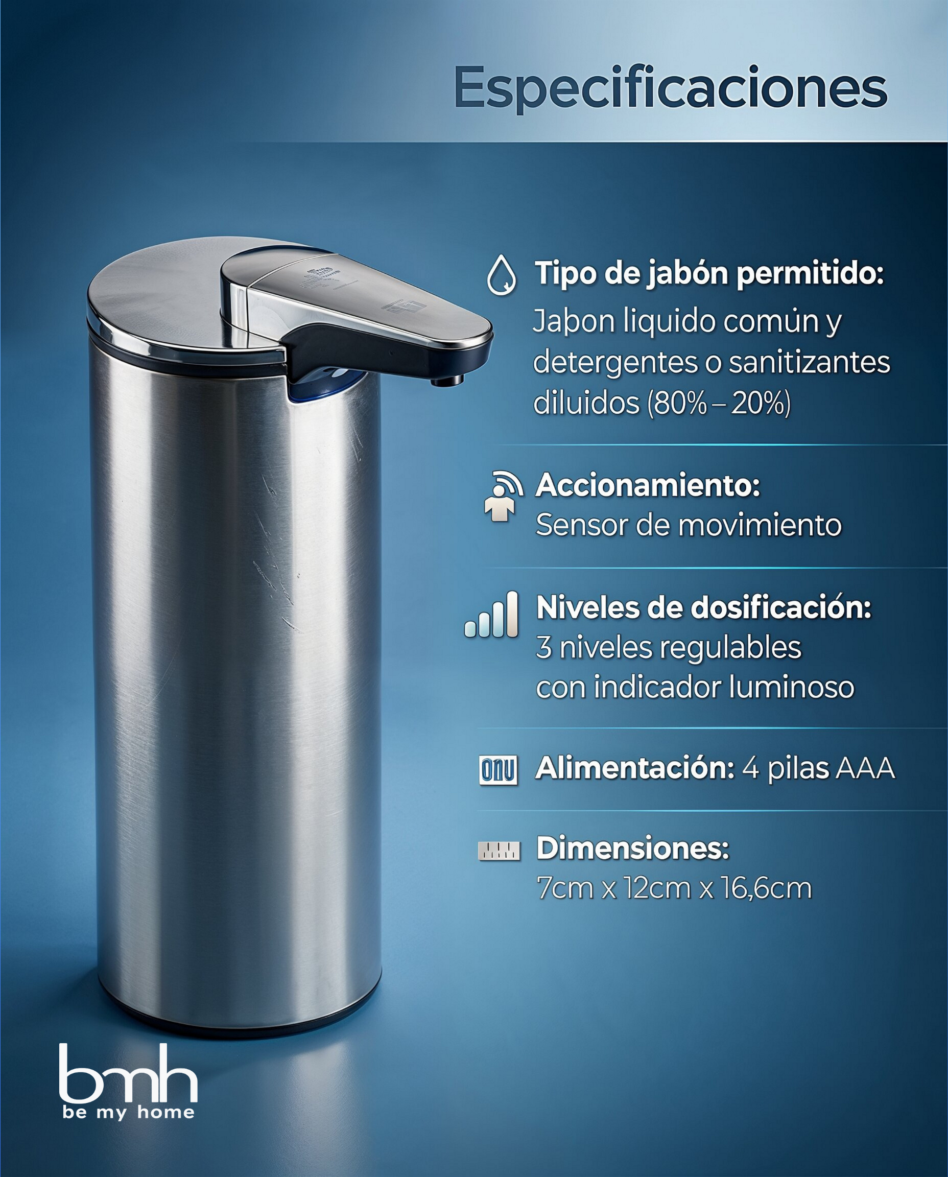 Dispenser Automático de Jabón Premium con Sensor de Movimiento