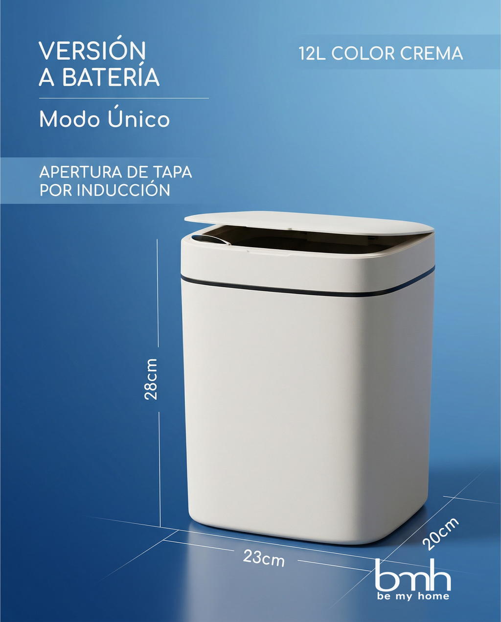 Tacho inteligente 12L recargable BeMyHome con sensor — vista 8