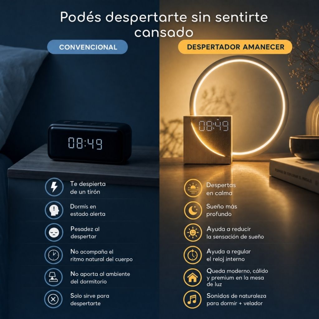 Despertador Amanecer Premium con Luz Gradual