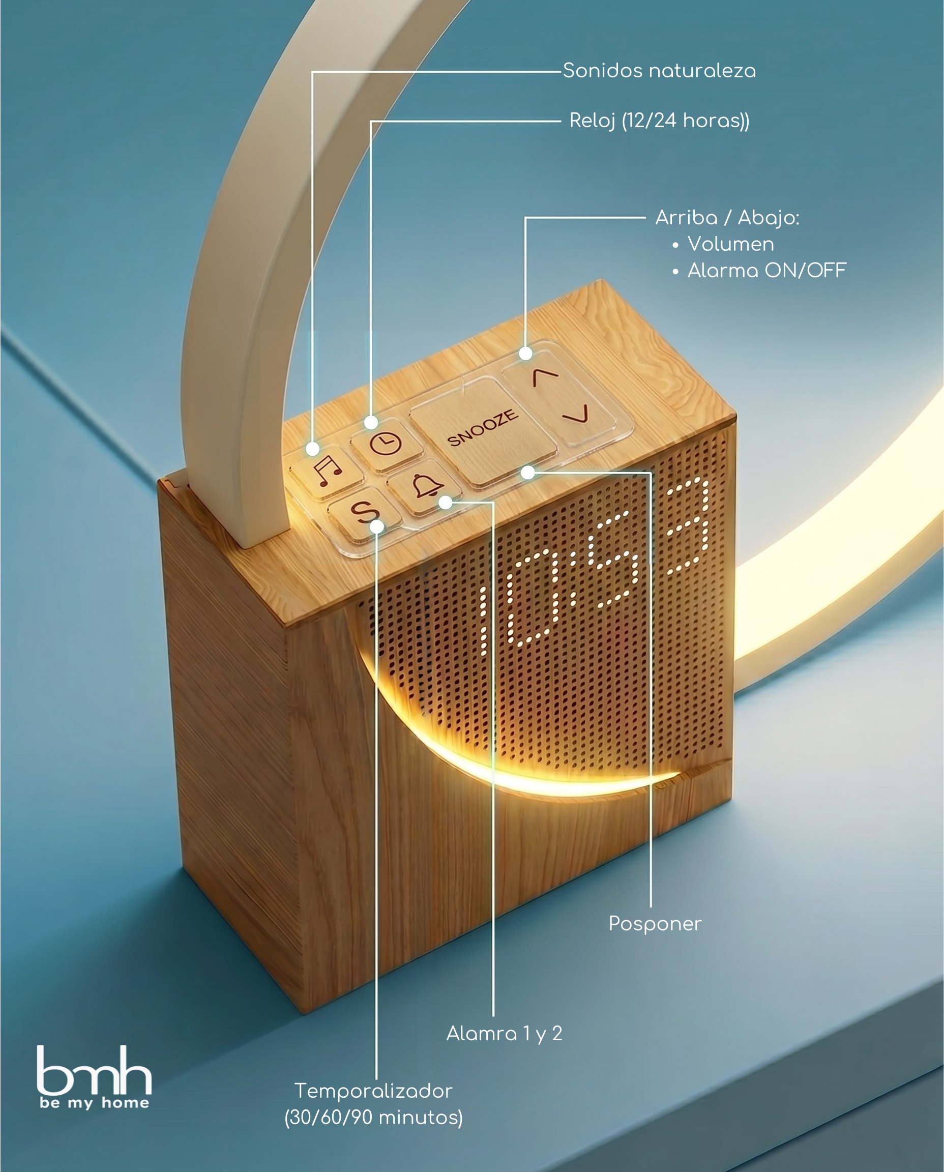 Despertador Amanecer Premium con Luz Gradual