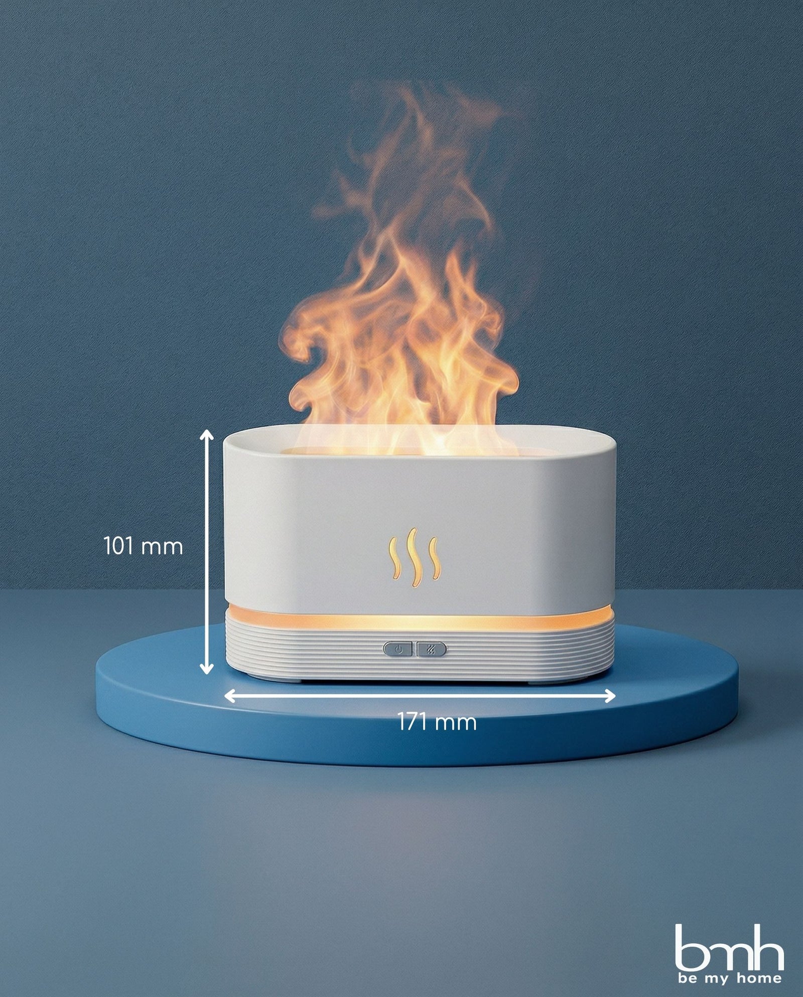 Humidificador con Efecto Llama — Bruma Aromática y Luz LED