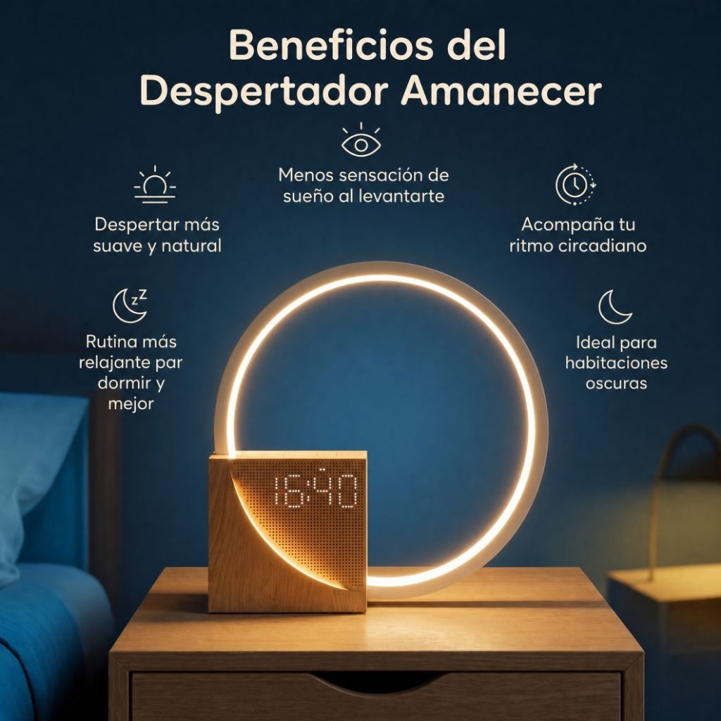 Despertador Amanecer Premium con Luz Gradual