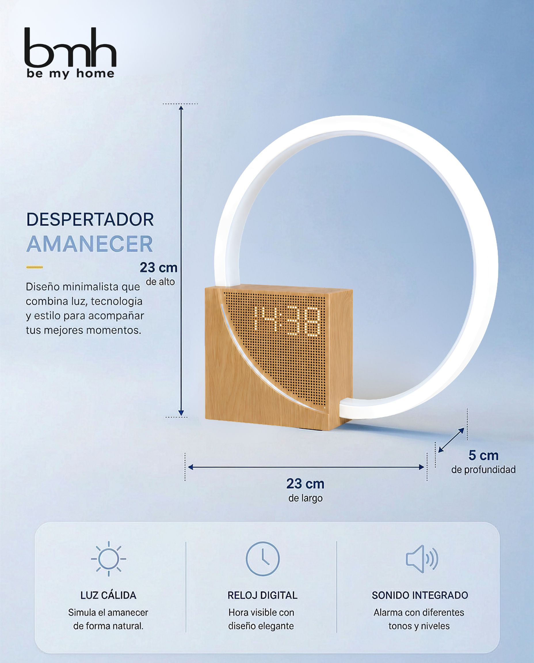 Despertador Amanecer Premium con Luz Gradual